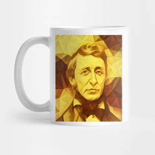 Henry David Thoreau Golden Portrait | Henry David Thoreau Artwork 11 Mug